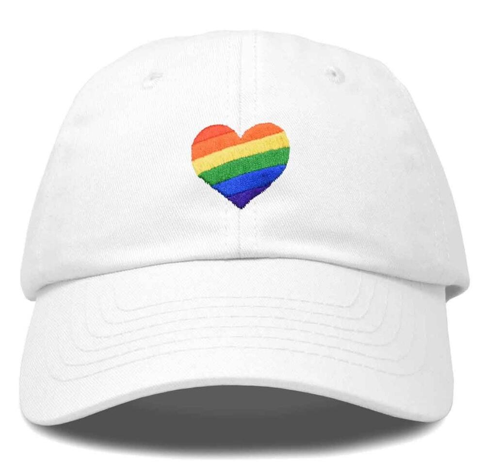 Season of Love Rainbow white Heart Unisex Dad Hat NWT embroidered